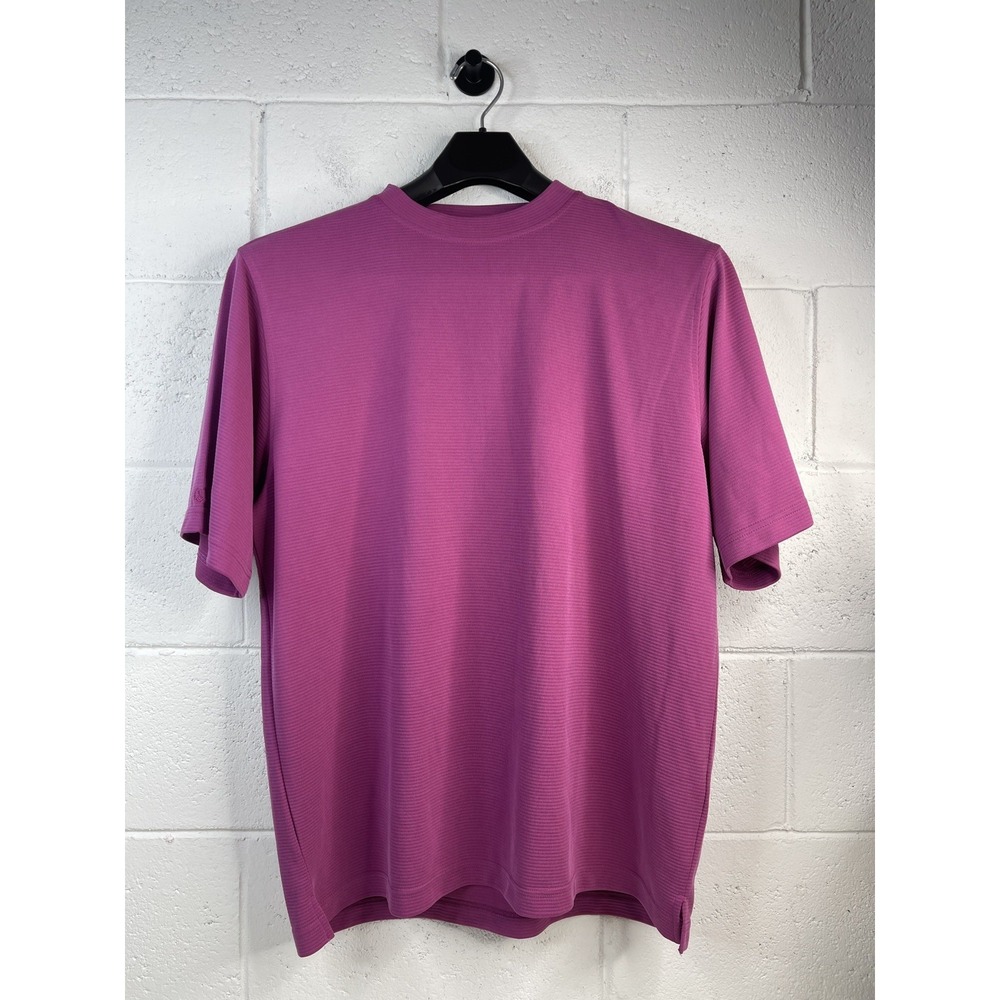 Bugatchi Uomo Pink Short Sleeve Crew Neck T-Shirt Modal Polyester Blend Size L